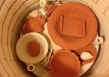 Piaskowy Wilk z gliny