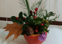 Jesienny stroik z dyni to świetna sprawa